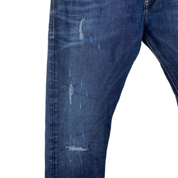 Diesel Tepphar Slim Carrot Wash 0852G Stretch Logo Patch Rear Studs US 33 X 32 - Picture 11 of 16